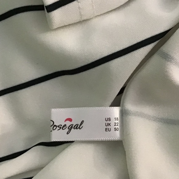 Rosegal Cutout Plus Stripped Shirt - Picture 2 of 5